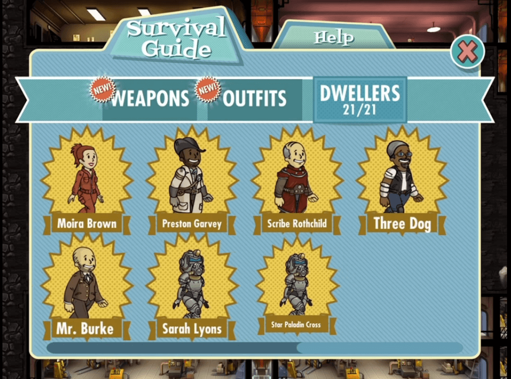 can i equip endurance gear before i click the level up on dwellers fallout shelter