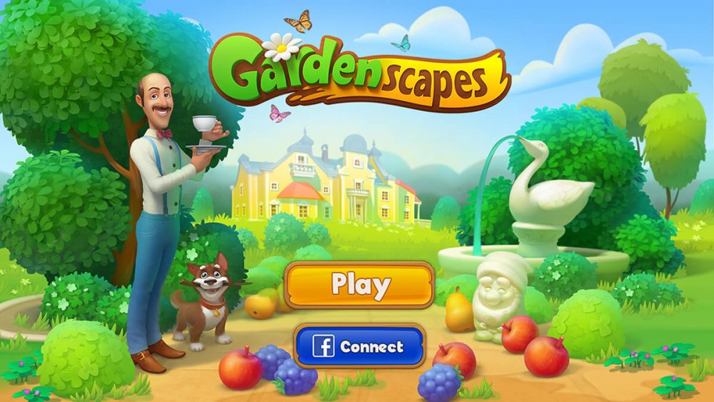 how to get gardenscapes to sinc with facebook and phone