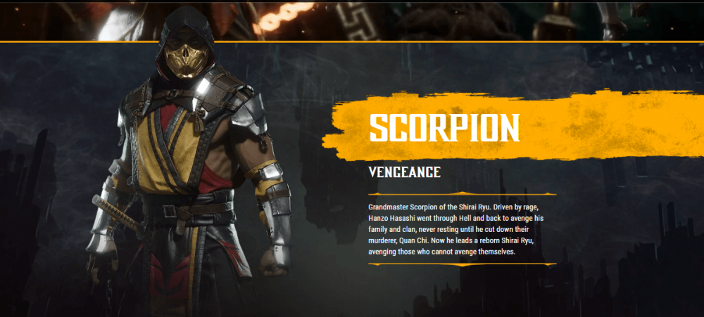 mortal kombat best characters scorpion