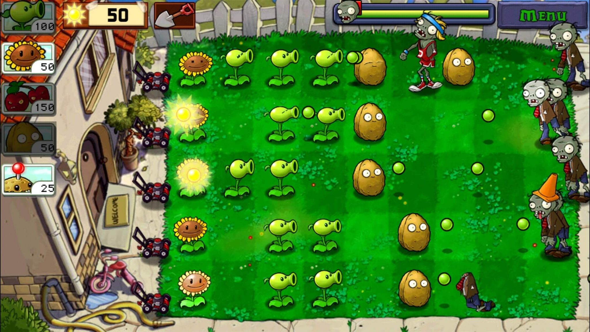 Plants Vs Zombies Classic Game Play 2048x1152 