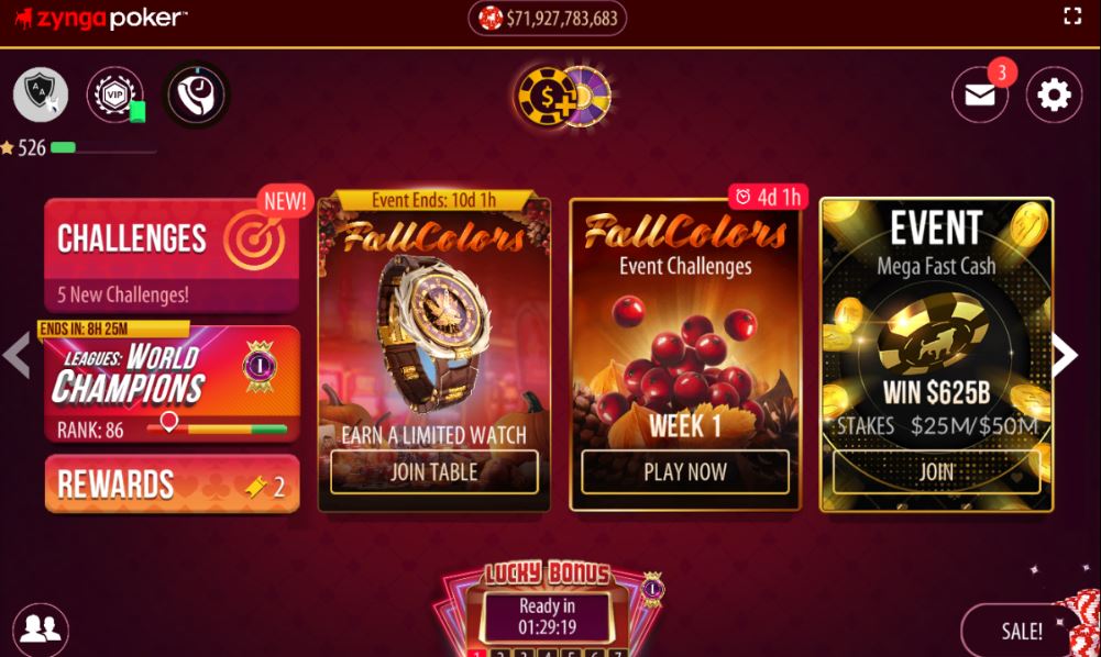 Zynga Poker Software Interface