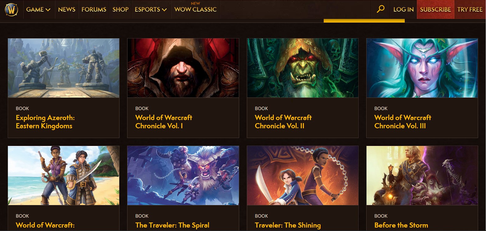 World of Warcraft books