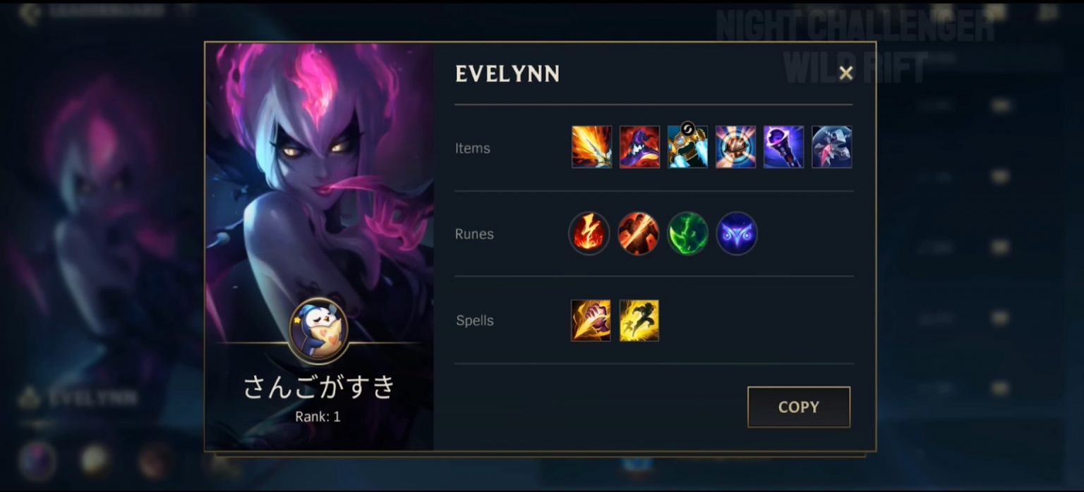 Evelynn Wild Rift Champion   Build, Runes, & Item Guide