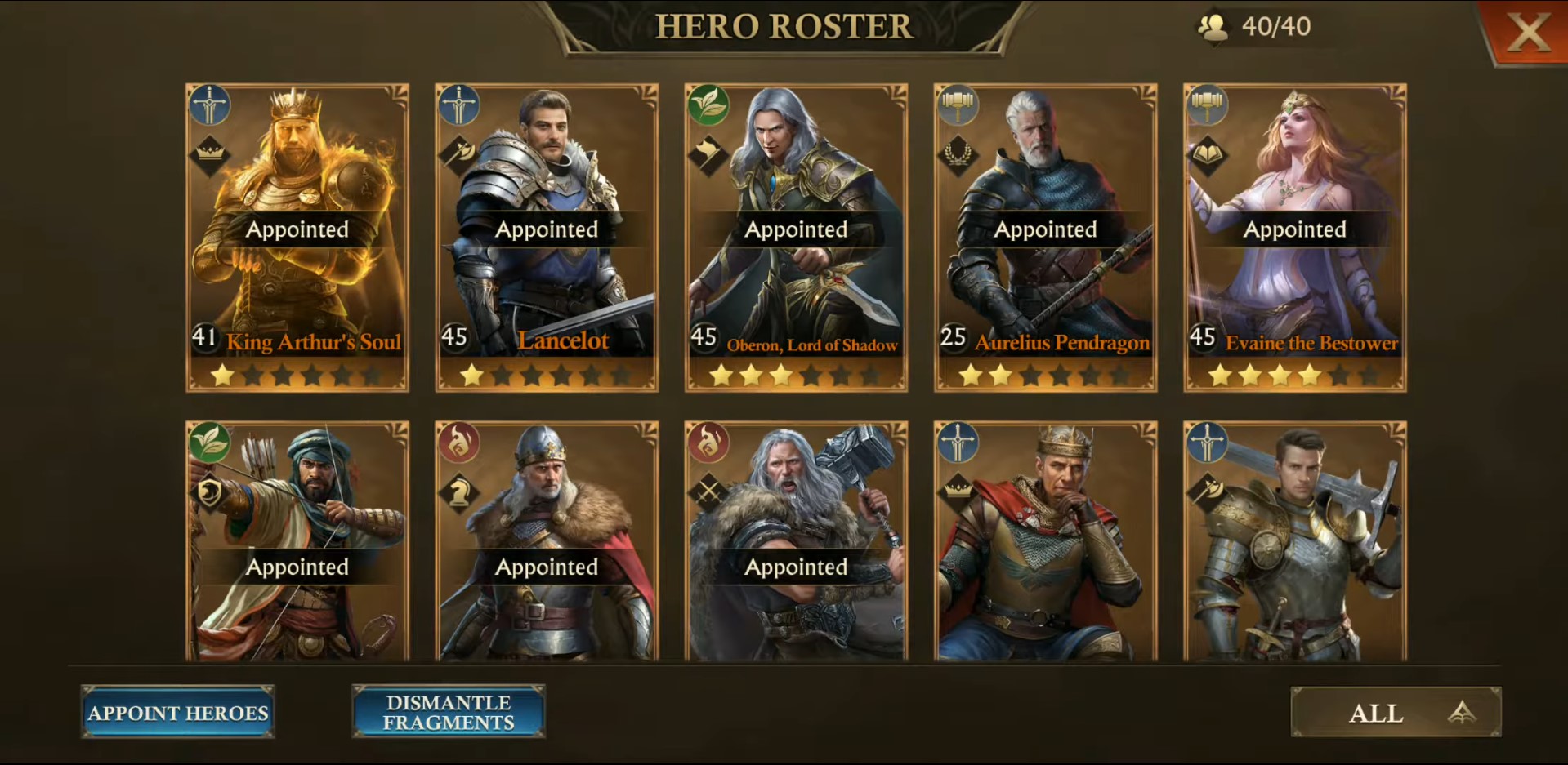 King of Avalon hero composition